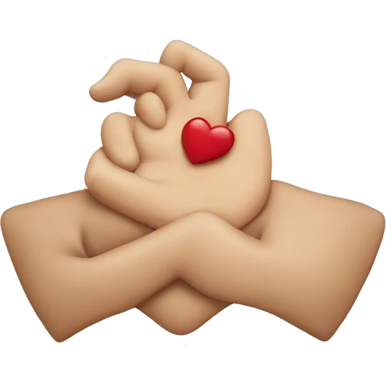 a hand on the heart  emoji