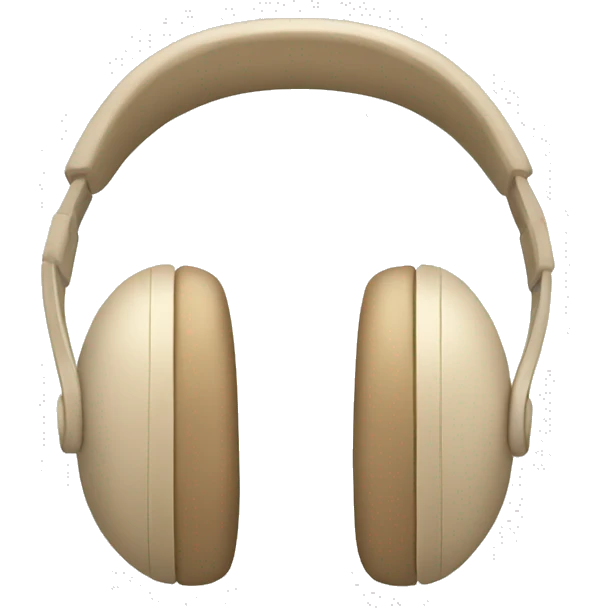 beige headphones emoji