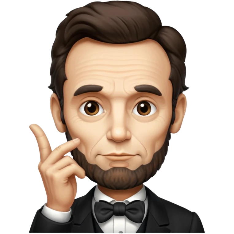Abraham Lincoln blowing a kiss  emoji