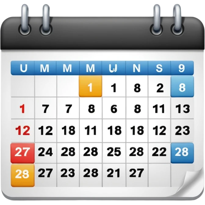 It’s On the calendar!  emoji