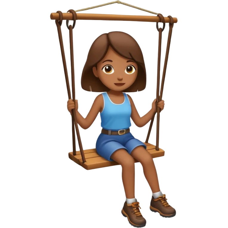 swing hike brown girl  emoji