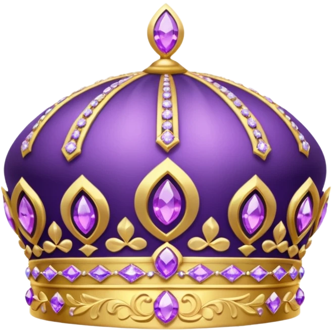 gold kokoshnik with purple diamonds emoji