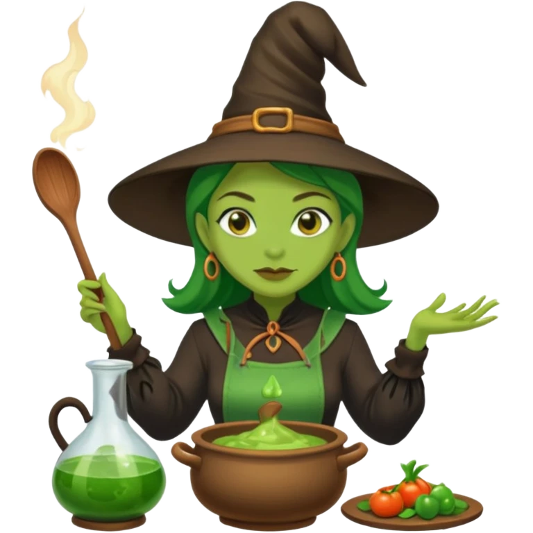 green witch cooking potion emoji