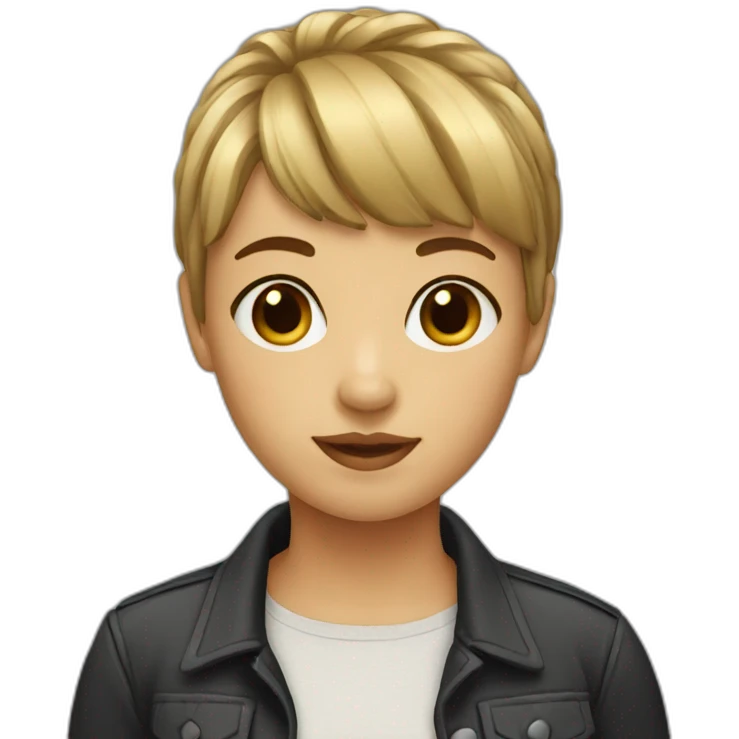 GIRL WITH SHORT BANGS emoji