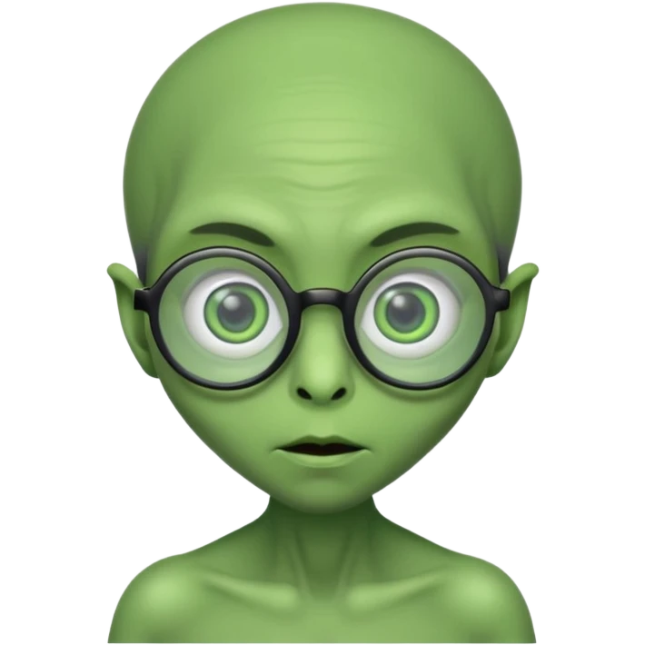 alien with specs emoji