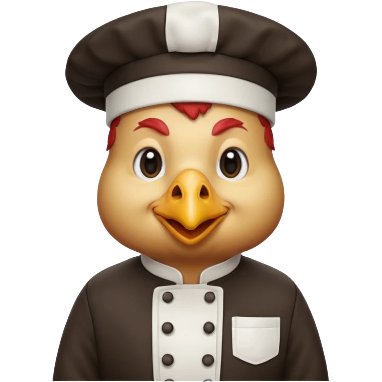 Ahora como una gallina con ropa de chef emoji