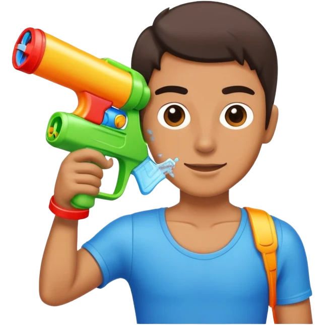 person holding water gun emoji