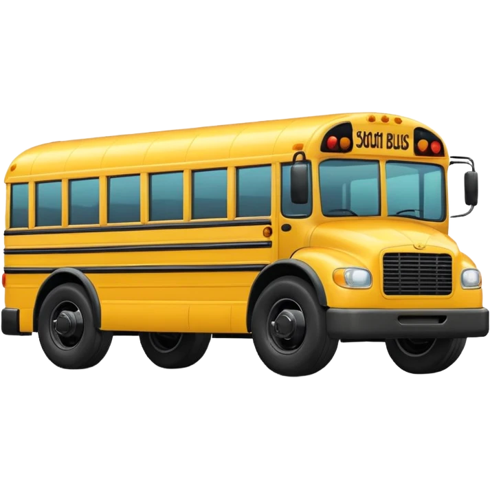 simple bold expressive school bus emoji