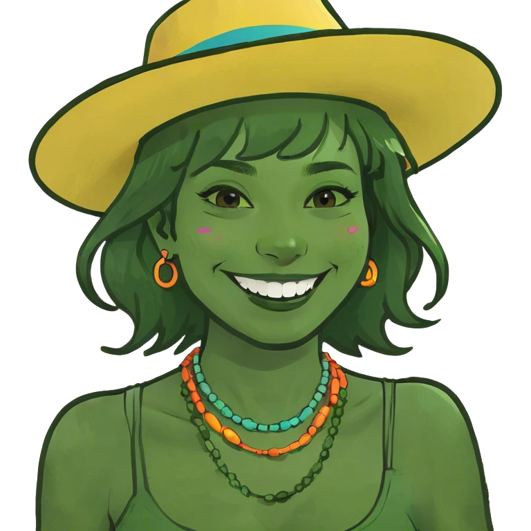 smiling girl indoors portrait emoji