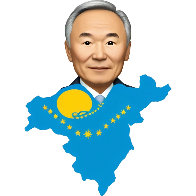 nazarbayev with kazakhstan falg emoji