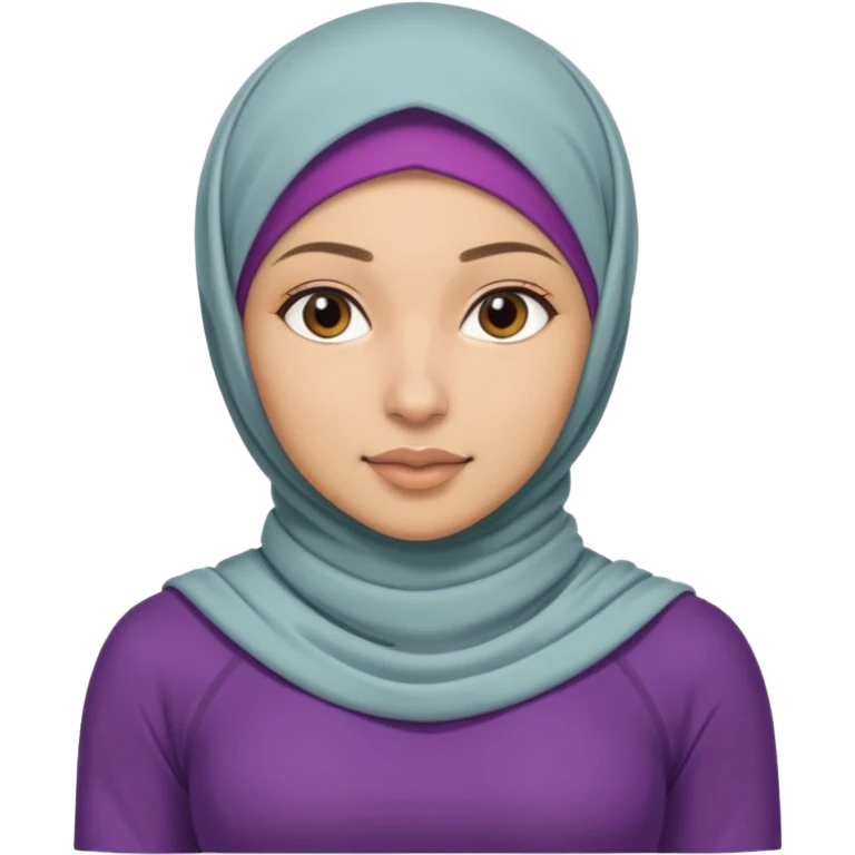 High resolution girl wearing a hijab and is a fitness trainer emoji