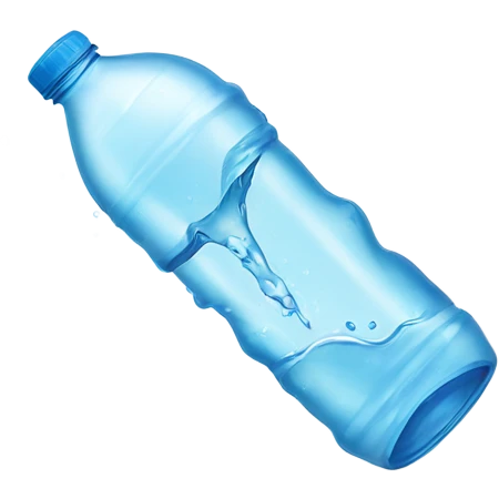 Bottle of water open with splashes  emoji