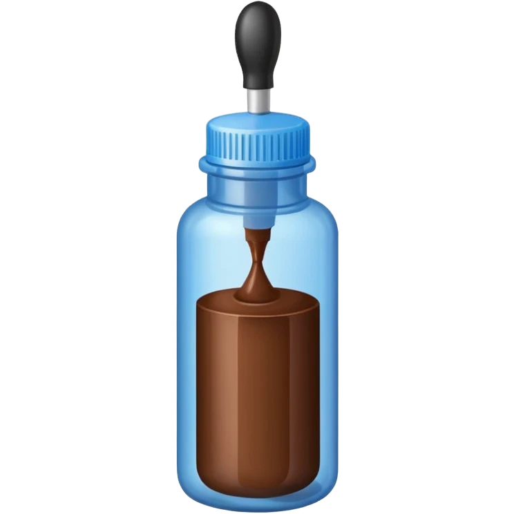Bottle of brunette Hair dye emoji