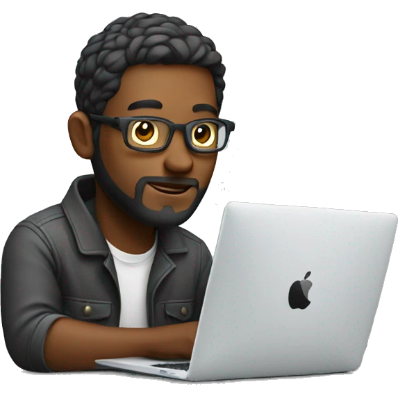 developer man working on macbook emoji