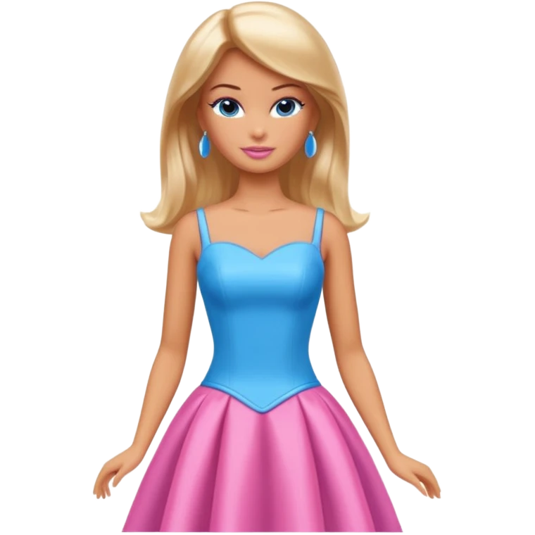 barbie girl different dresses emoji
