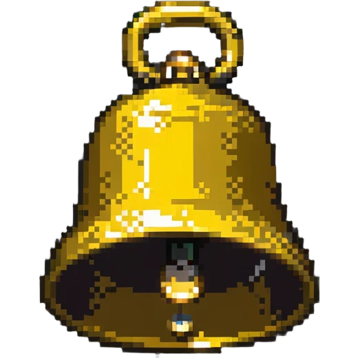 3d golden ringing bell emoji