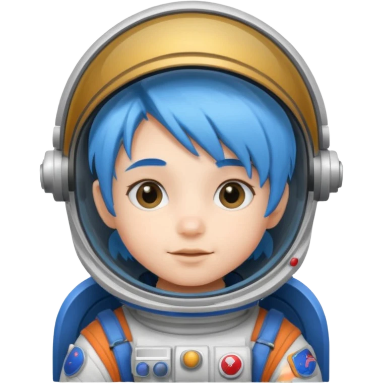 kid astronaut with blue hair emoji