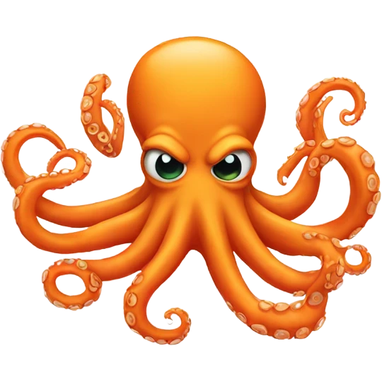 angry orange octopus emoji