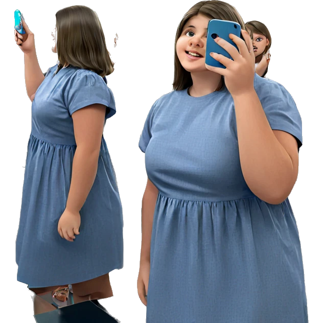 girl with phone in mirror emoji