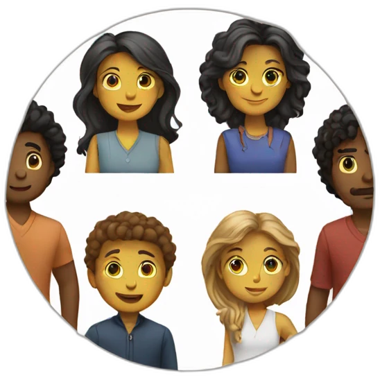Friends standing in circle emoji