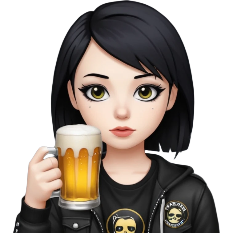 Bebendo cerveja emo emoji
