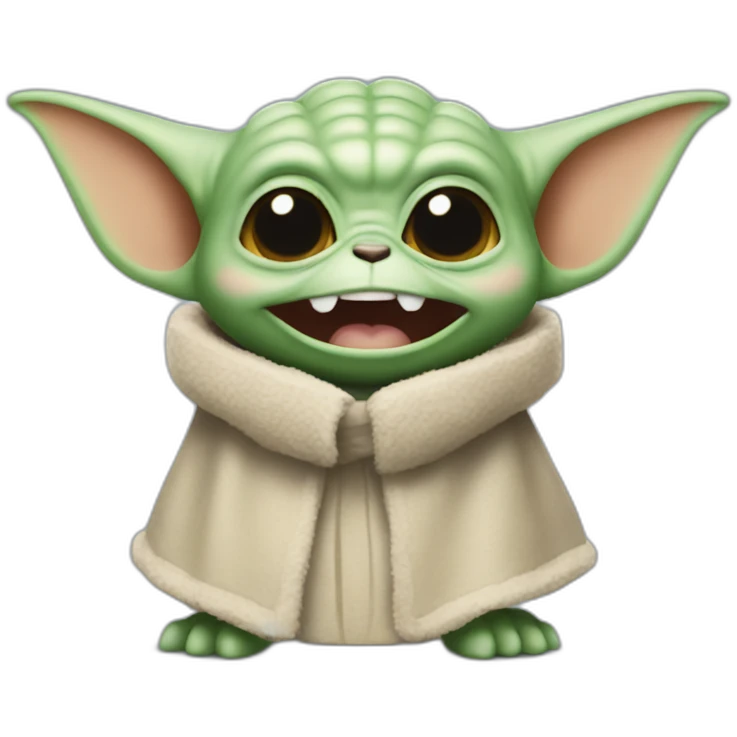 Grogu star war die of laughter emoji