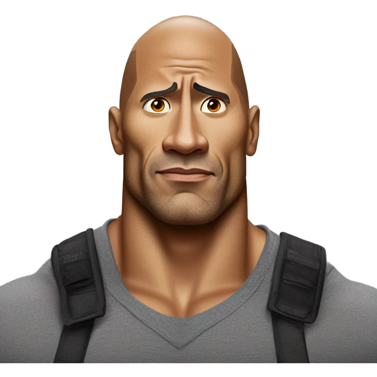 the rock johnson looking sus emoji