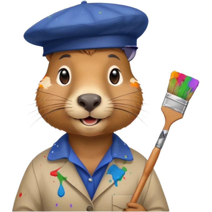capybara painter emoji