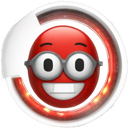 a virtcle red line with lights on it emoji
