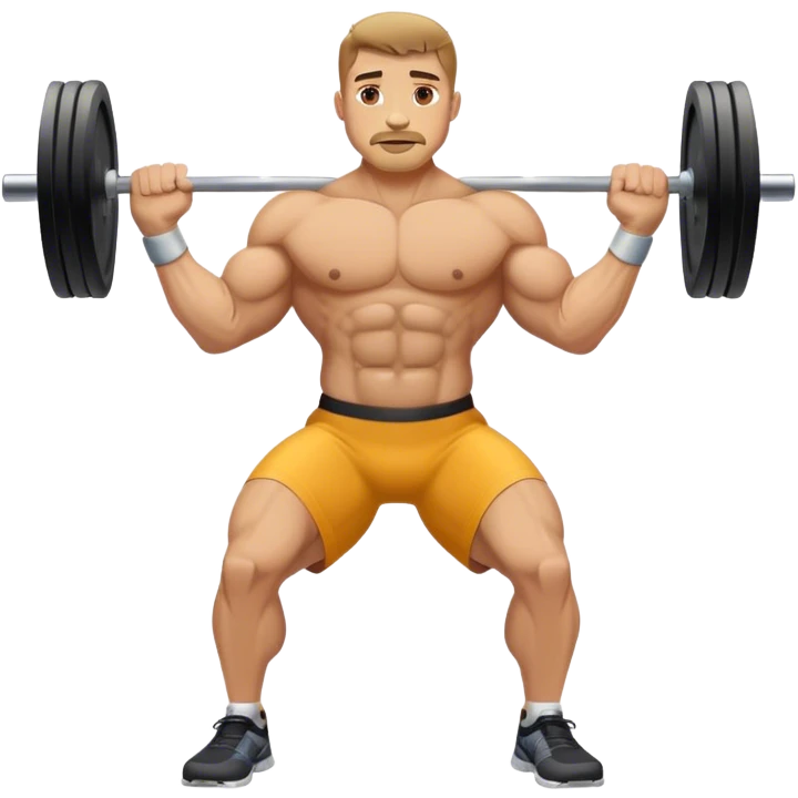 buff man weighted lunges emoji