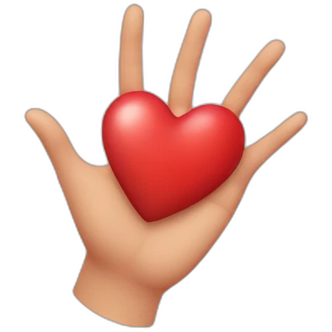 Heart with hands emoji