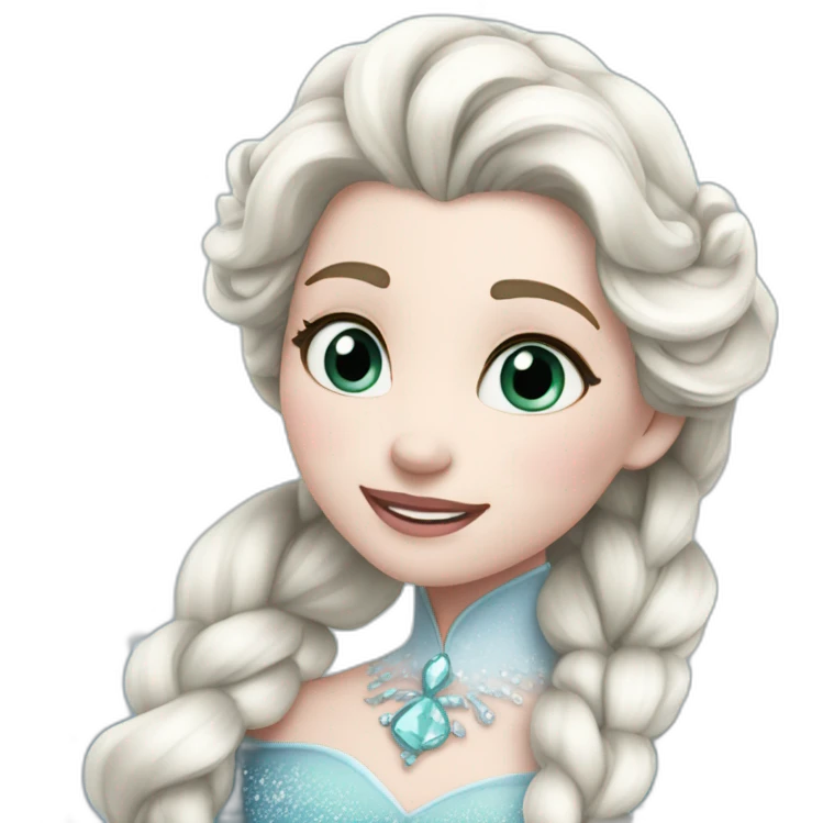 La reine des neiges hilare emoji