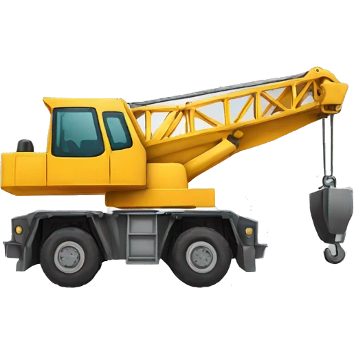 construction crane with a mustache emoji