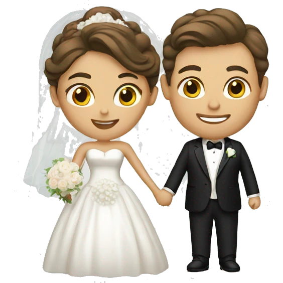 Bride and groom emoji