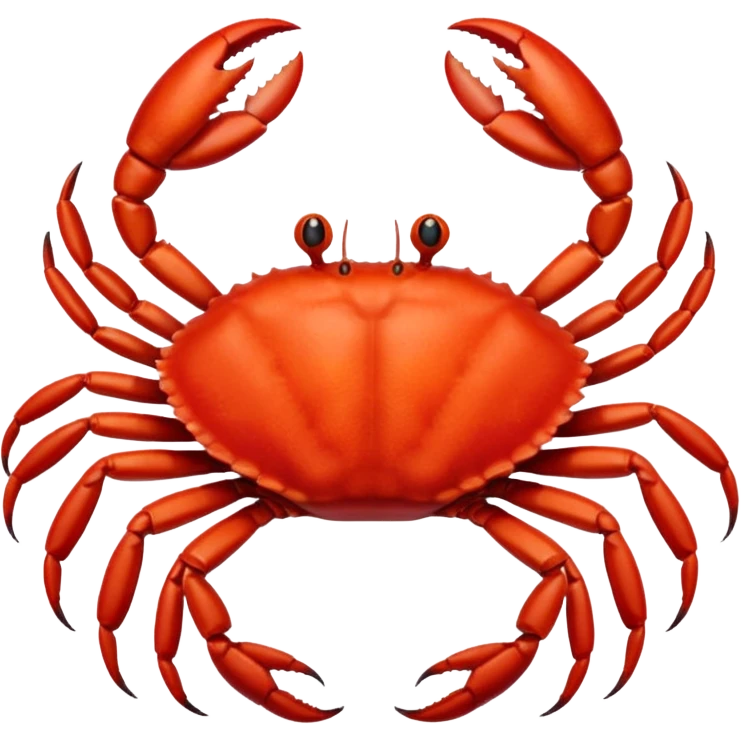A crab with eight legs and two pincers emoji