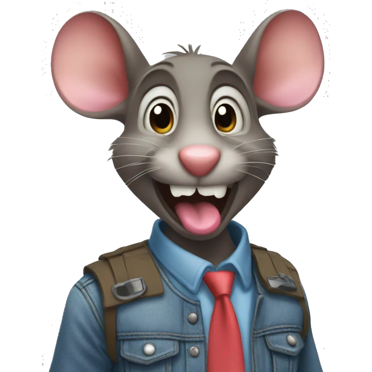Un ratón come chicle emoji