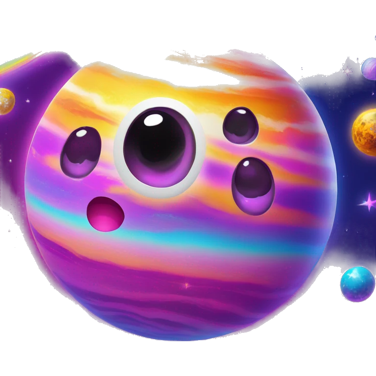 lisa frank ringed planet emoji