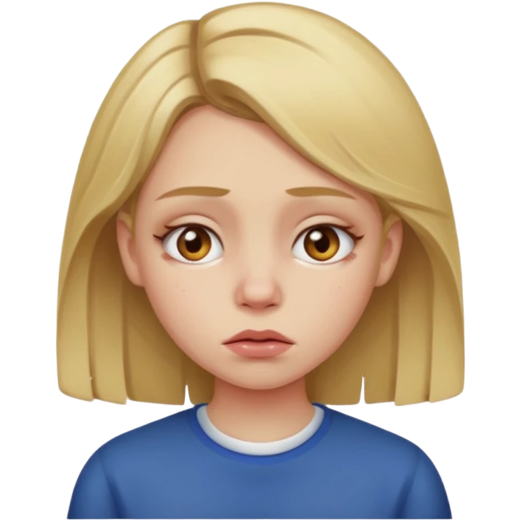 Recreate a dark blonde girl who is sick with the flu. emoji