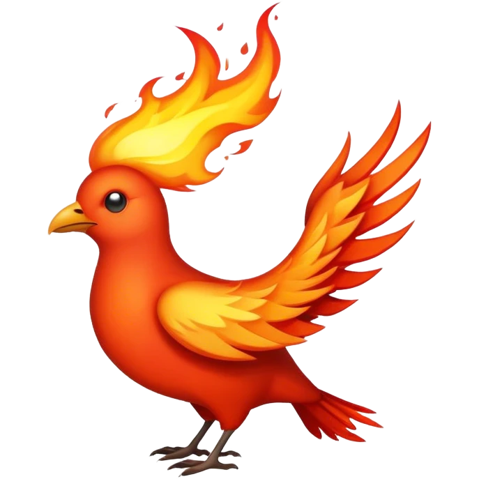 Flaming bird symbol  emoji