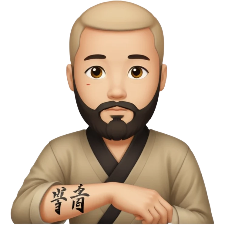 Ingeniero con barba y letra china minipeka  emoji