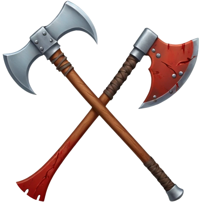 Blood covered Viking battle axe emoji