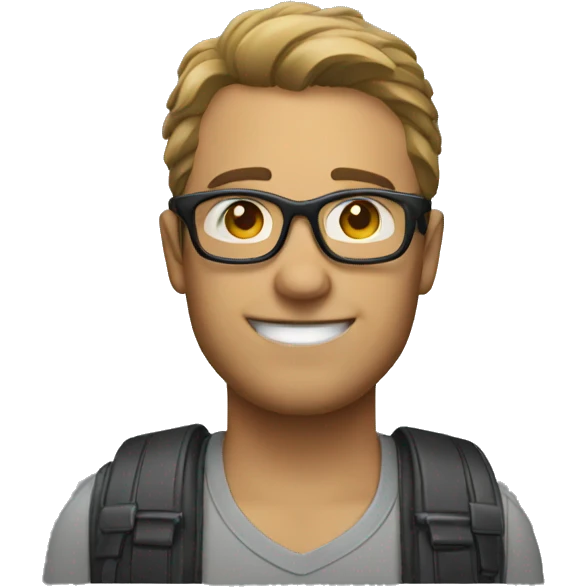 man wearing biking glasses emoji
