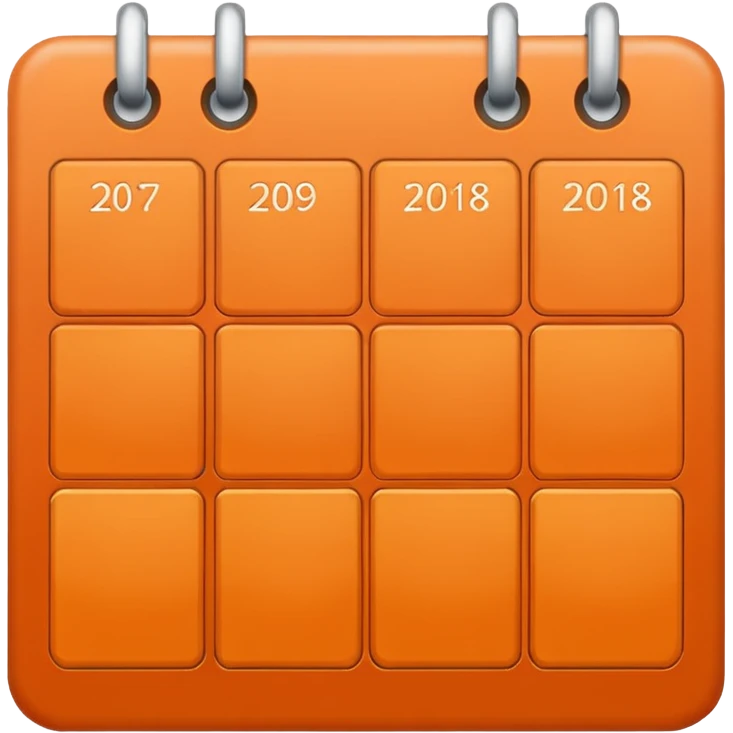 orange simple calendar emoji
