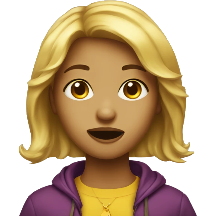 Gold mouth girl emoji
