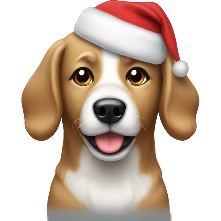 Christmas dog emoji