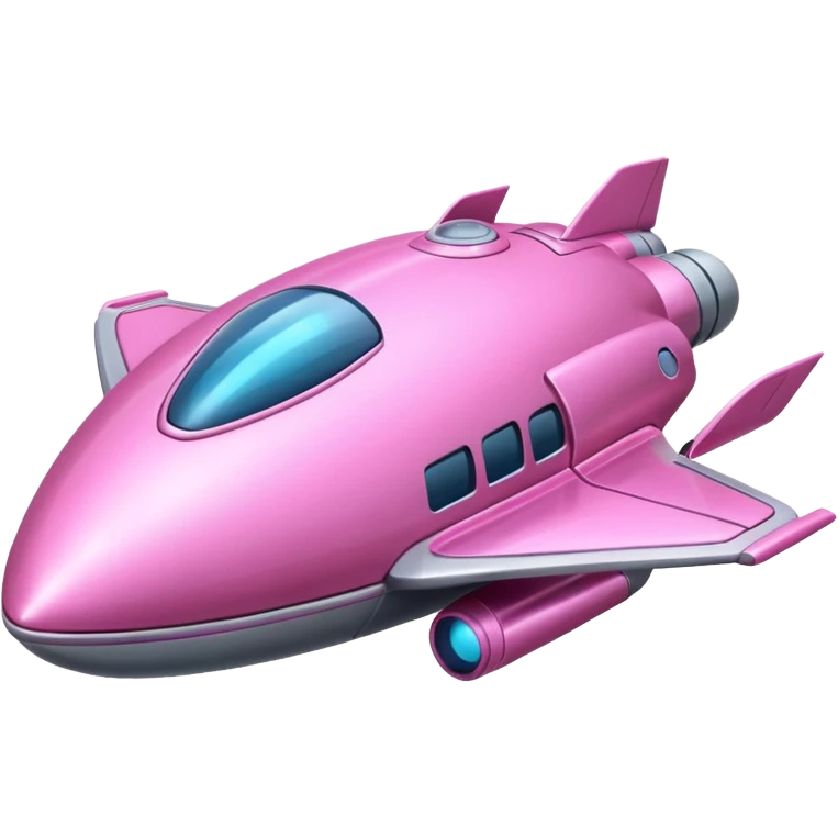 Pink spaceship emoji