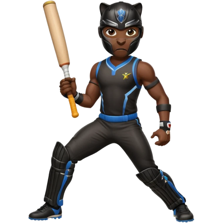 Black Panther in cricket emoji