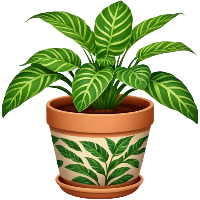Maranta leuconeura in a pot emoji