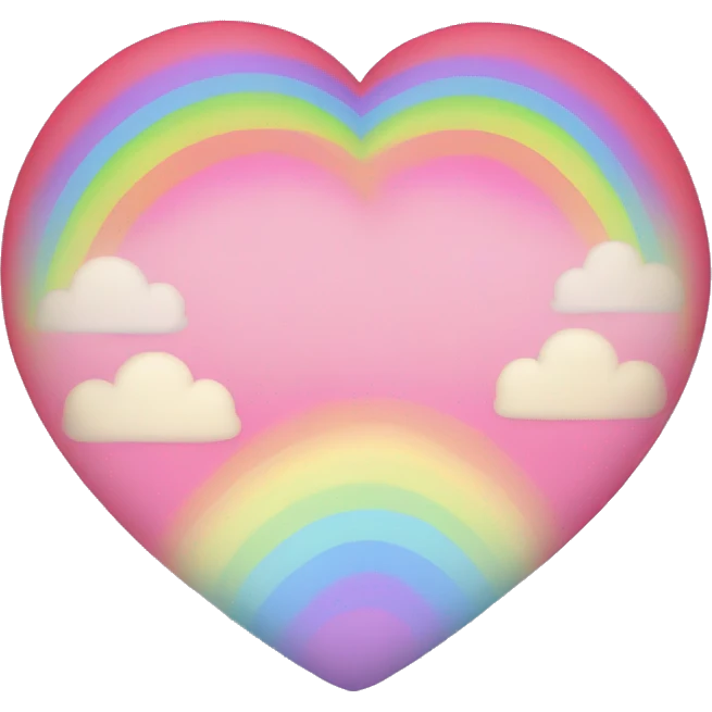 coeur couleur arc en ciel emoji