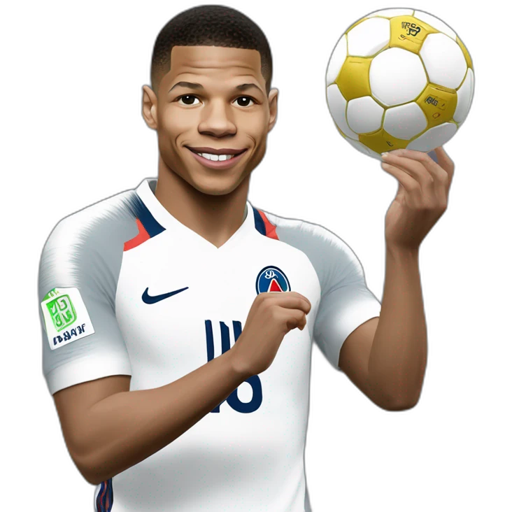 Mbappé with the ballon d’of emoji